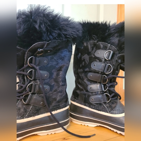 Sorel Joan Of Arctic Reserve Swarovski Black Cowhide SZ 10 - Picture 8 of 8